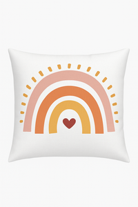 housse de coussin décorative arc-en-ciel et géométrique