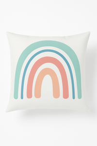 housse de coussin décorative arc-en-ciel et géométrique pour canapé