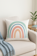 housse de coussin décorative arc-en-ciel et géométrique pour canapé