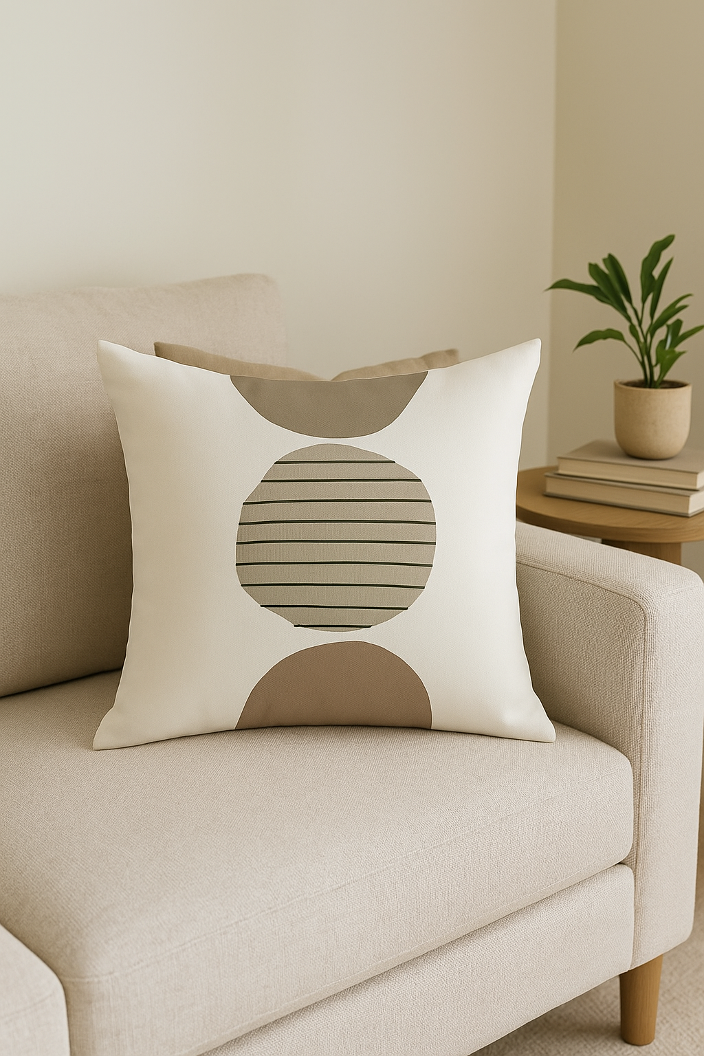 housse de coussin décorative avec motif feuilles vertes - vue 3 sur 2