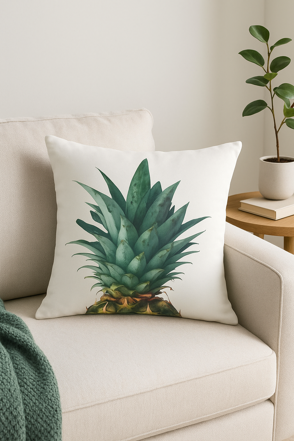 housse de coussin décorative cactus monstera et plantes tropicales