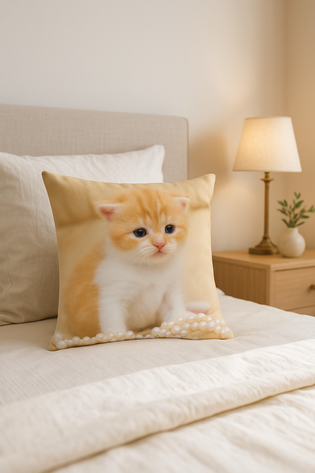 housse de coussin décorative chat mignon pour votre intérieur - vue 3 sur 2