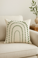 housse de coussin décorative feuillage vert pour intérieur