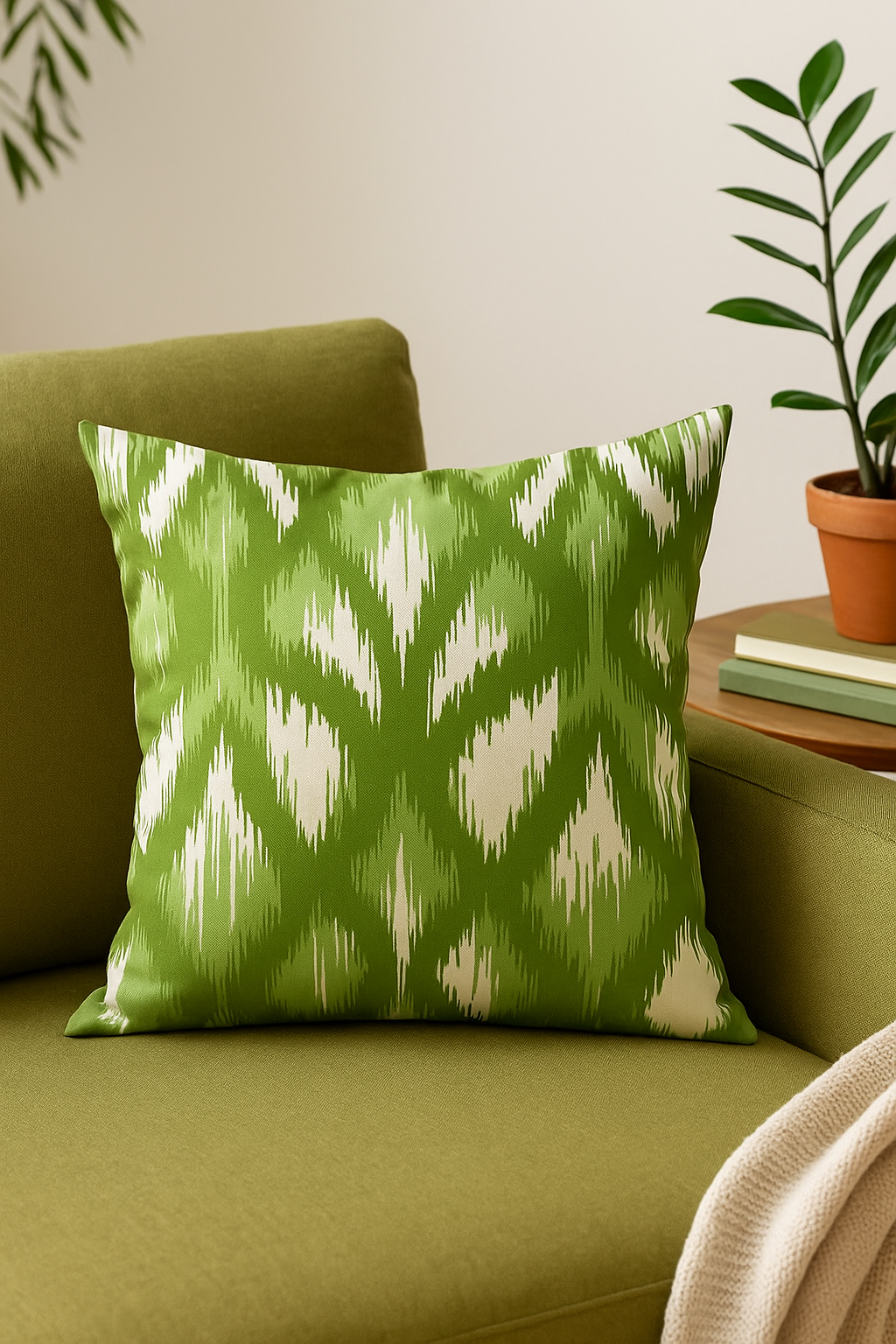 housse de coussin décorative feuilles vertes créatives pour intérieur - vue 3 sur 2
