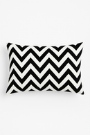 housse de coussin décorative géométrique noir et jaune 30 x 50 cm