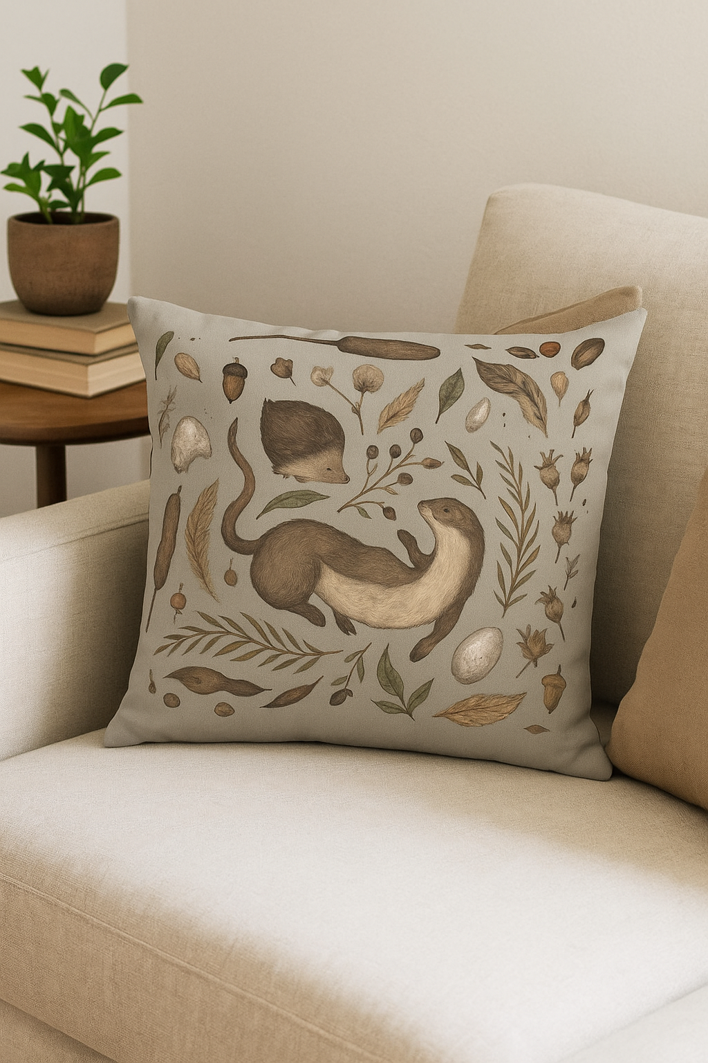 housse de coussin décorative motif animaux colorés pour salon