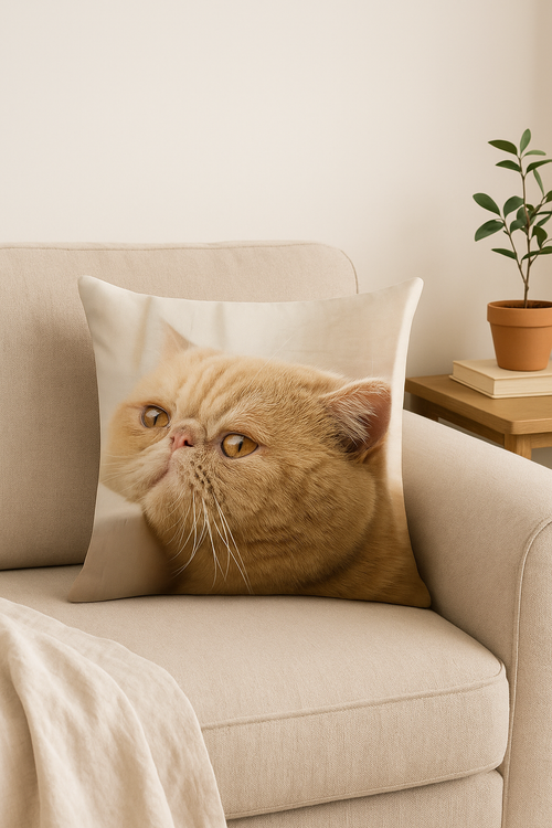 housse de coussin décorative motif chat mignon pour intérieur - vue 2 sur 2