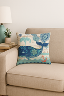 housse de coussin décorative motif tortue marine en forme originale
