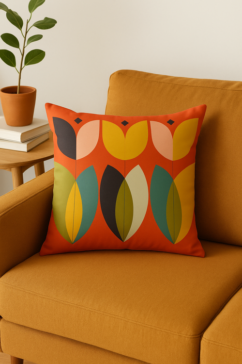 housse de coussin décorative nordique abstraite pour salon - vue 2 sur 2