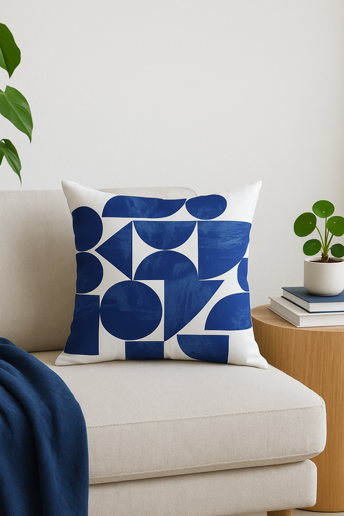housse de coussin décorative nordique abstraite pour salon - vue 2 sur 2
