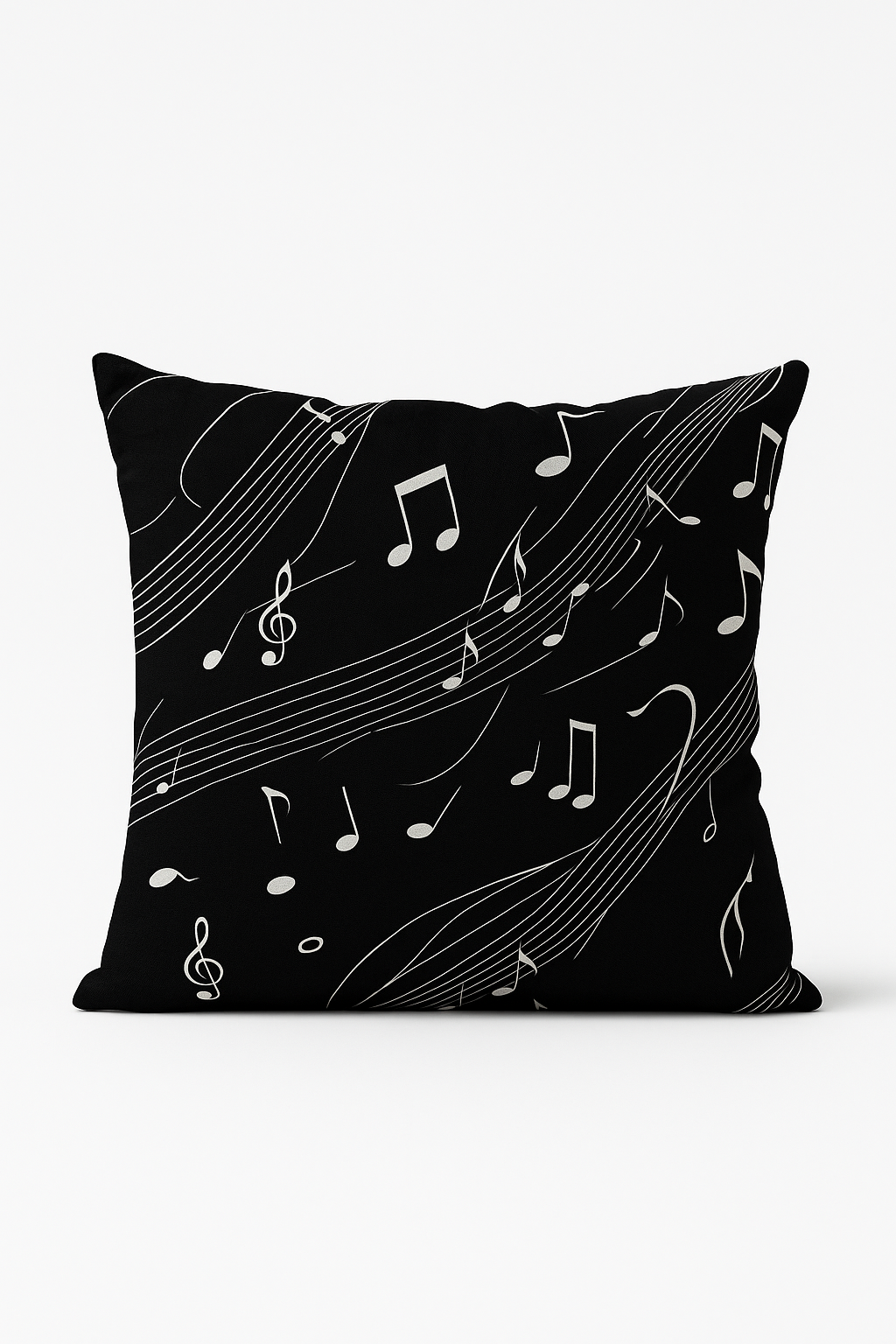 housse de coussin décorative notes de musique pour canapé et chambre