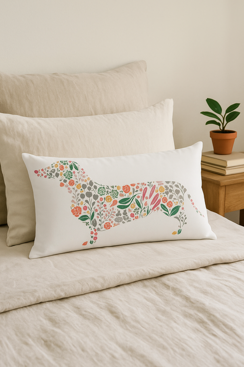 housse de coussin décorative petits animaux chiot chat