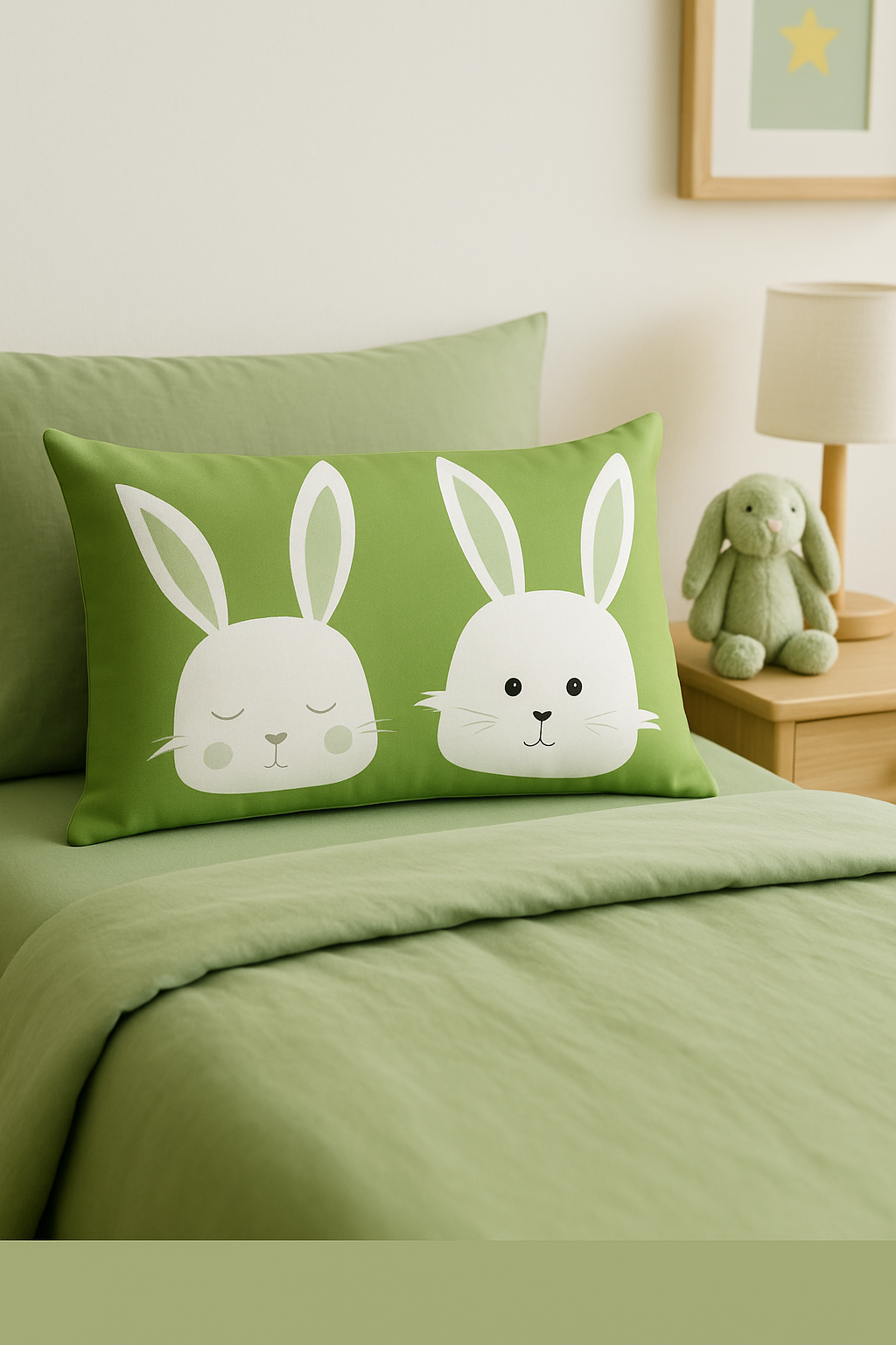 housse de coussin décorative petits animaux chiot chat - vue 3 sur 2