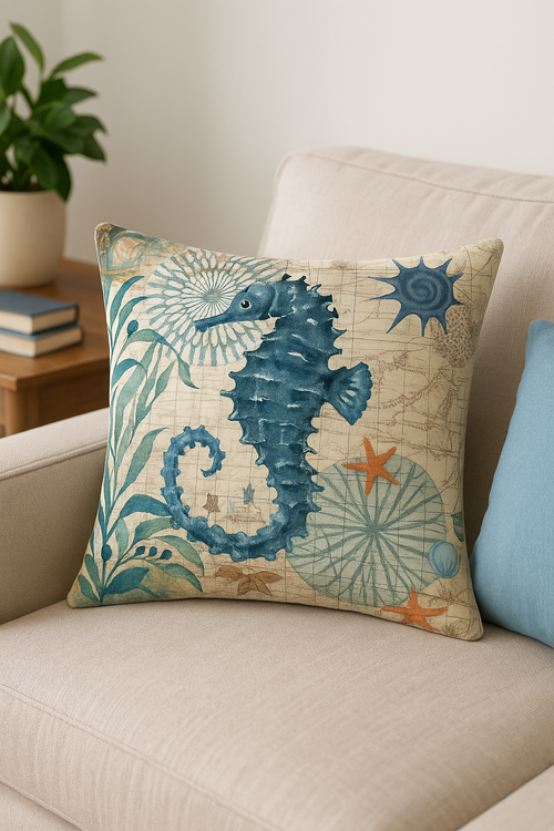housse de coussin décorative tortue marine design élégant - vue 2 sur 2