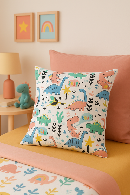 housse de coussin dinosaure mignon pour décoration maison - vue 2 sur 2