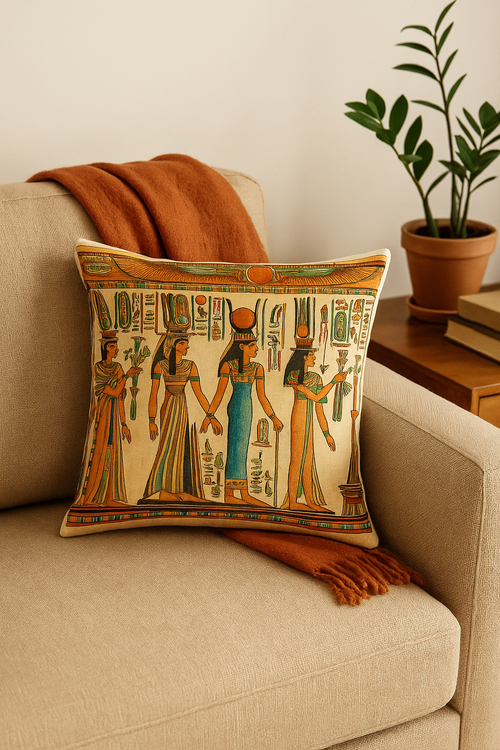 housse de coussin égyptienne décorative pour canapé et salon - vue 2 sur 2