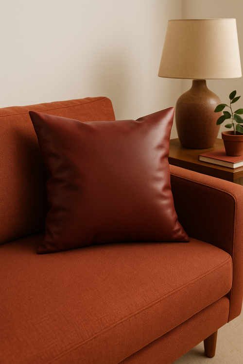 housse de coussin en similicuir pour canapé décoration élégante - vue 2 sur 2