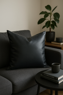 housse de coussin en similicuir pour canapé et salon