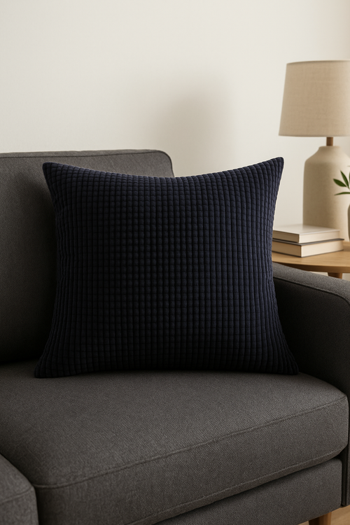 housse de coussin en velours côtelé décoratif pour canapé ou lit - vue 2 sur 2