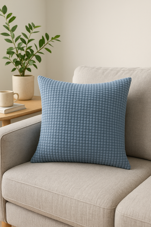 housse de coussin en velours côtelé décoratif pour canapé ou lit - vue 2 sur 2