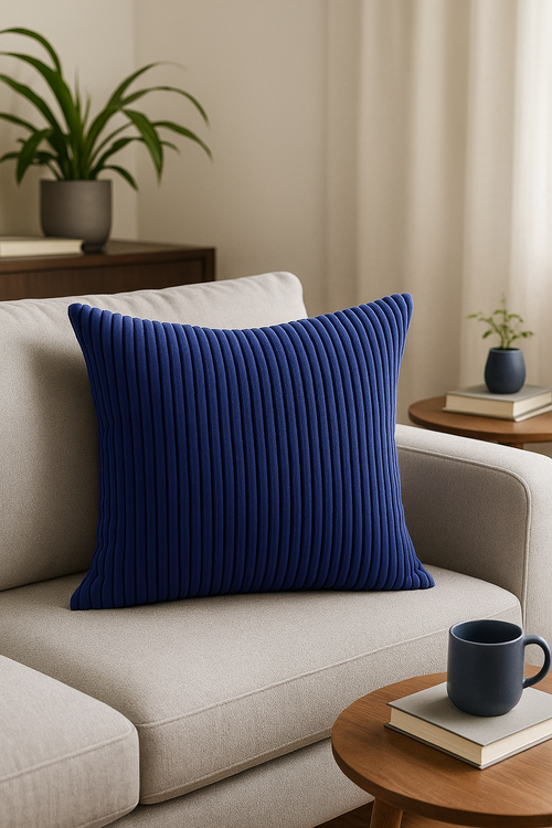 housse de coussin en velours côtelé rayé pour canapé-lit - vue 2 sur 2