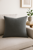 housse de coussin en velours côtelé unie 40 à 70 cm
