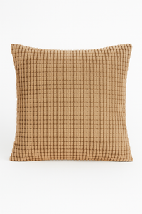 housse de coussin en velours côtelé unie 40 à 70 cm