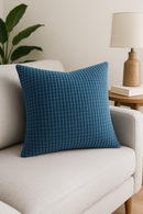 housse de coussin en velours côtelé unie 40 à 70 cm
