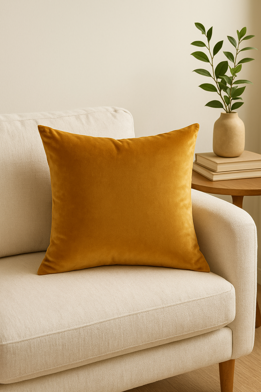 housse de coussin en velours sur mesure couleur unie 40 à 60 cm