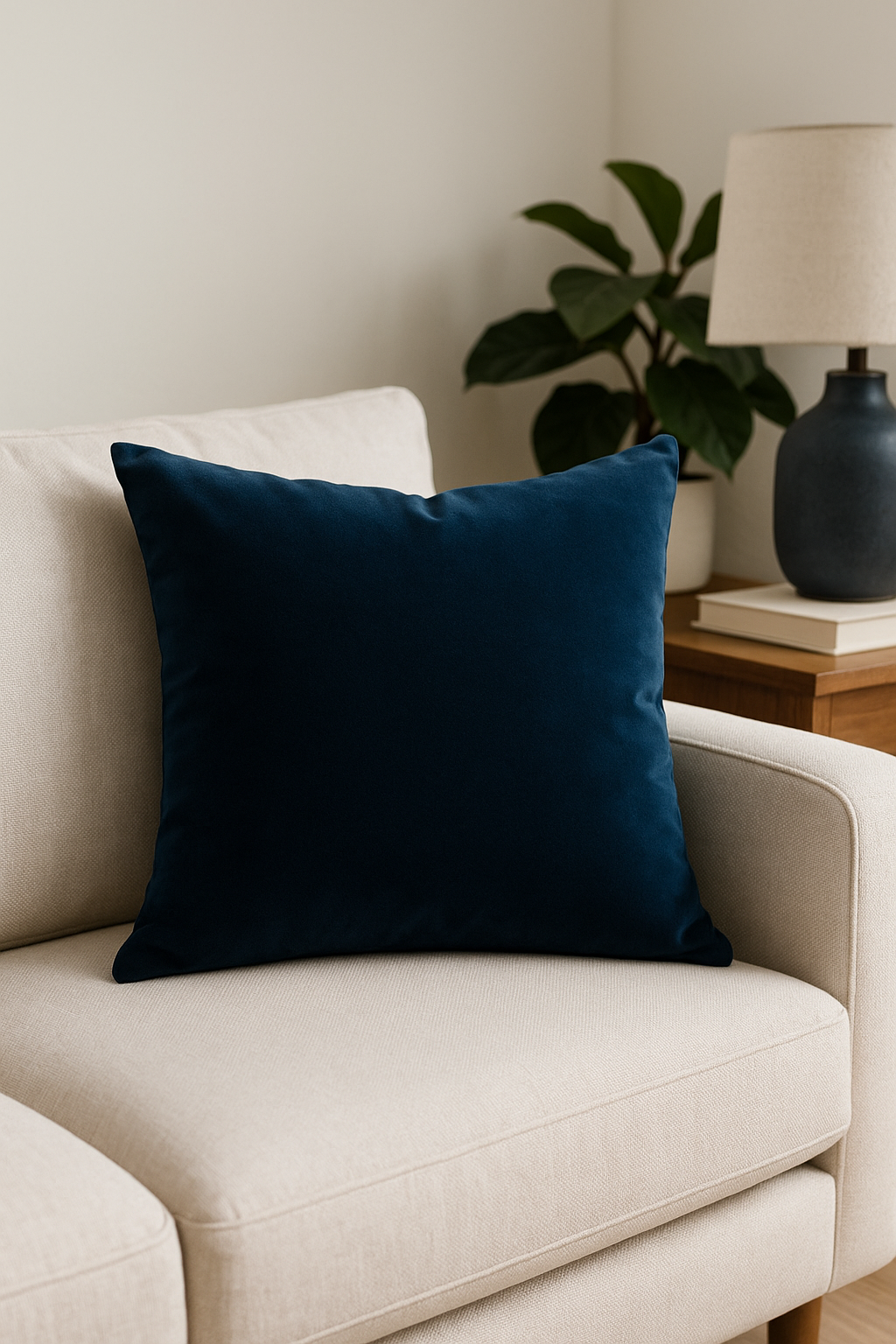 housse de coussin en velours sur mesure couleur unie 40 à 60 cm