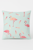 housse de coussin flamant rose tropical 45 cm créatif pour canapé