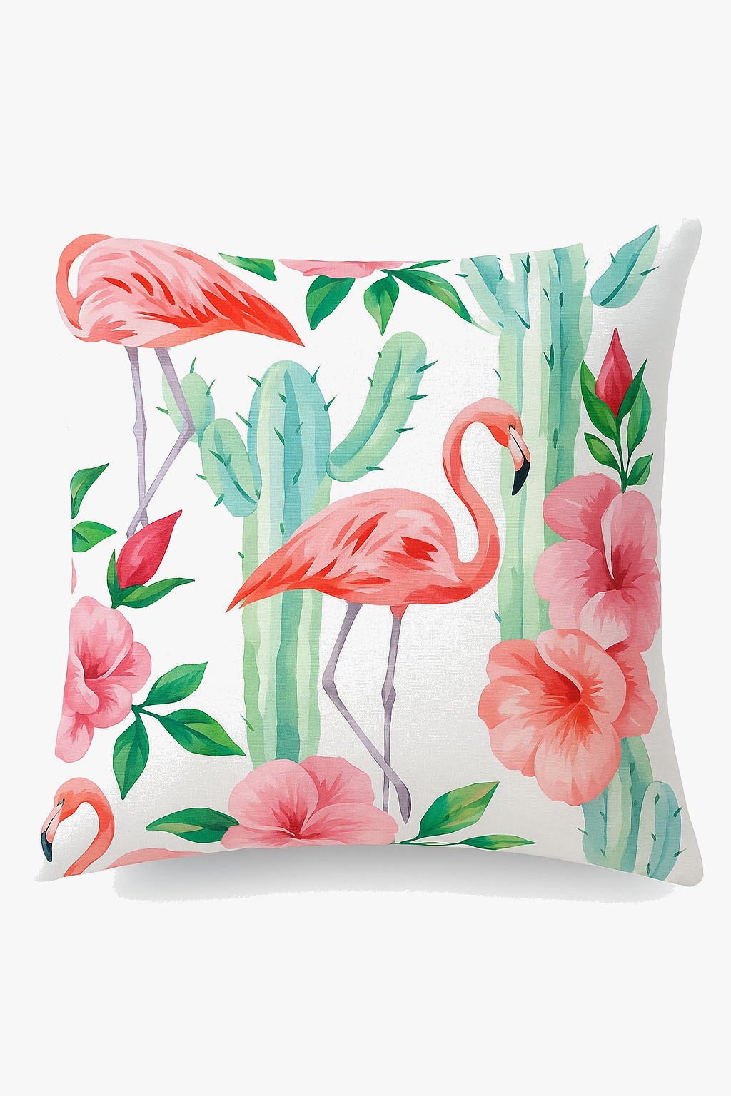 housse de coussin flamant rose tropical 45 cm pour décor créatif