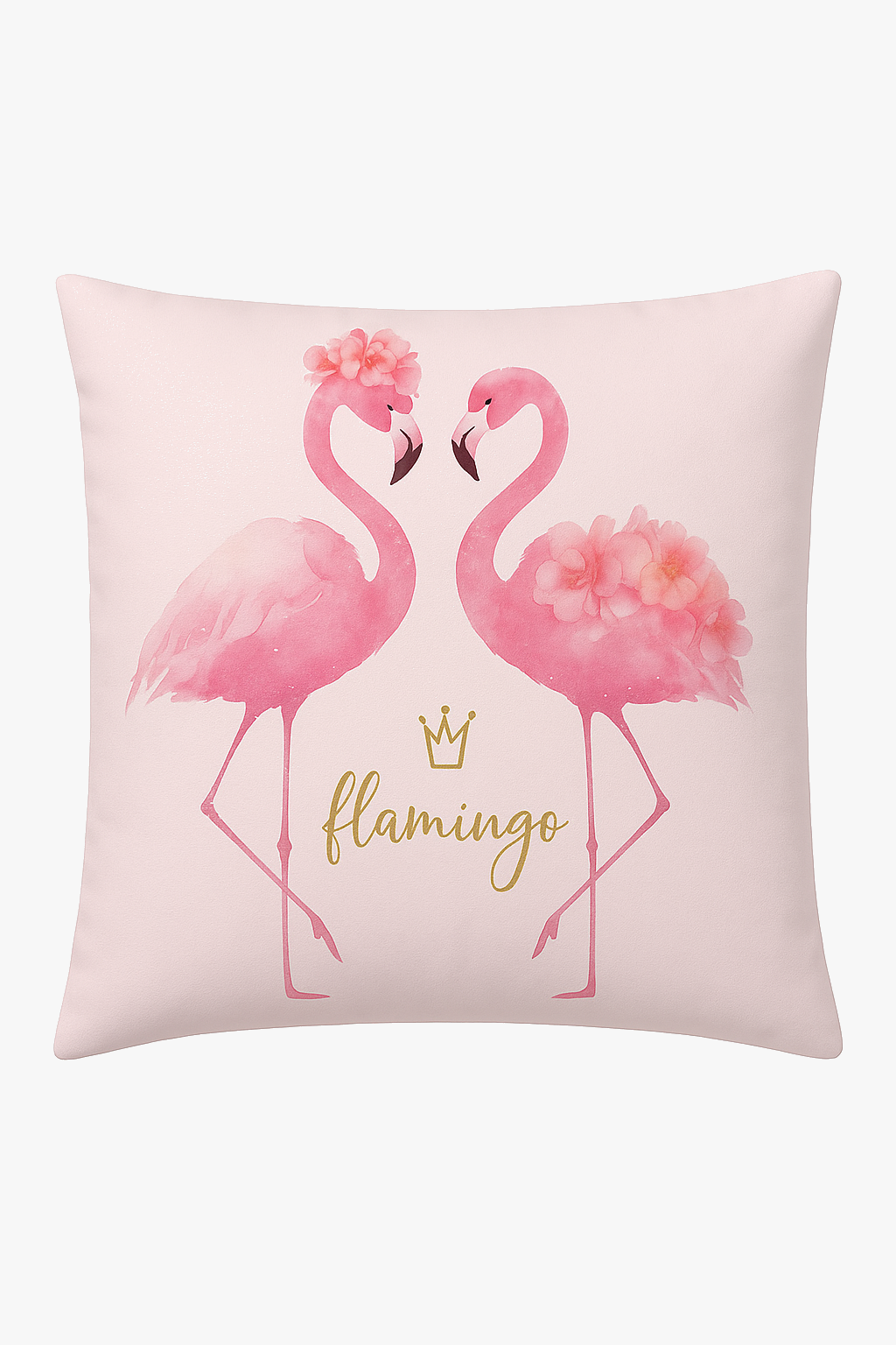 housse de coussin flamant rose tropical 45x45 cm décoratif