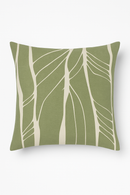 housse de coussin floral vert style abstrait imprimé sur une seule face
