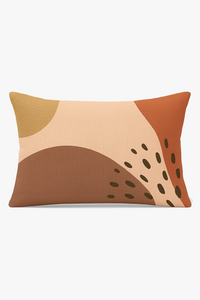 housse de coussin géométrique arc-en-ciel et végétal décoratif