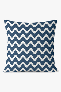 housse de coussin géométrique bleu marine style nordique élégant