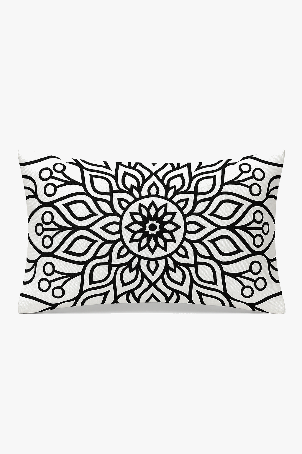 housse de coussin géométrique motif mandala 30 x 50 cm élégant