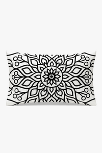 housse de coussin géométrique motif mandala 30 x 50 cm élégant