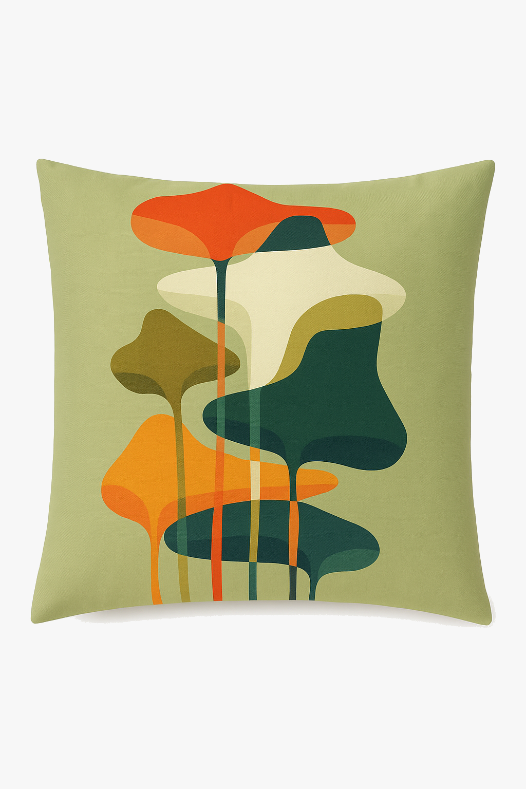 housse de coussin géométrique à motifs floraux colorés