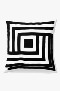 housse de coussin géométrique noir et blanc décoratif