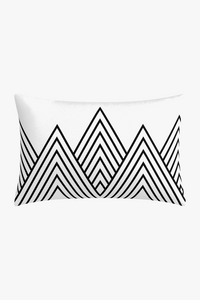 housse de coussin géométrique noir et blanc pour canapé