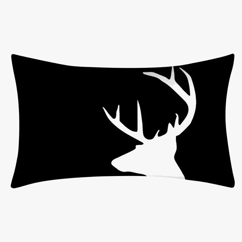 housse de coussin géométrique noir et blanc simple