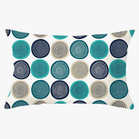 housse de coussin géométrique noir et jaune 30 x 50 cm