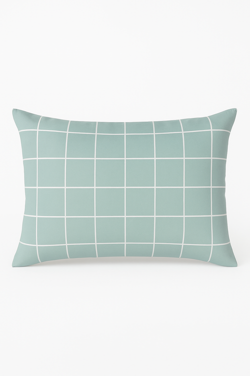 housse de coussin géométrique arc-en-ciel et végétal décoratif