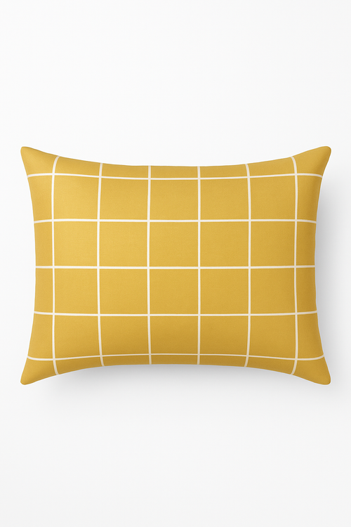 housse de coussin géométrique arc-en-ciel et végétal décoratif