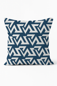 housse de coussin géométrique bleu marine style nordique élégant
