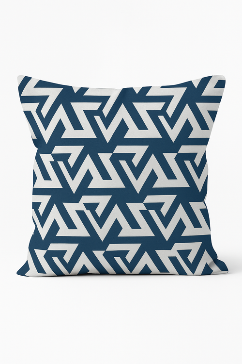 housse de coussin géométrique bleu marine style nordique élégant