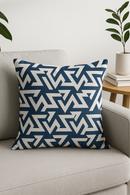 housse de coussin géométrique bleu marine style nordique élégant