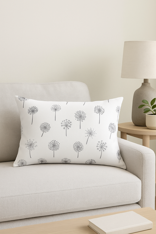 housse de coussin géométrique gris patchwork décoratif pour lit ou canapé - vue 3 sur 2