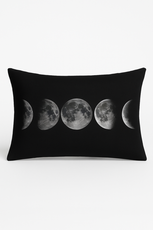 housse de coussin géométrique marbré noir et blanc 30 x 50 cm
